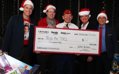 Caesars Entertainment presents over 270 bikes, 17 boxes of toys and a $5,250 donation to Marine Corps for Toys for Tots Program